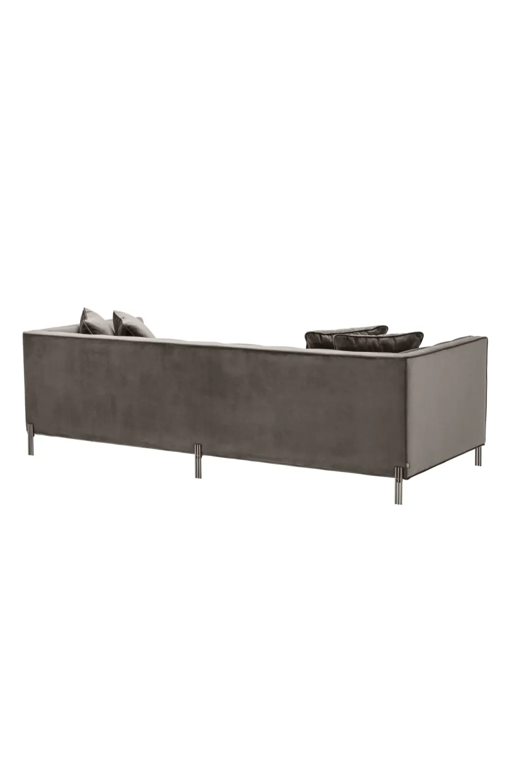 Gray Velvet Tufted Sofa | Eichholtz Sienna