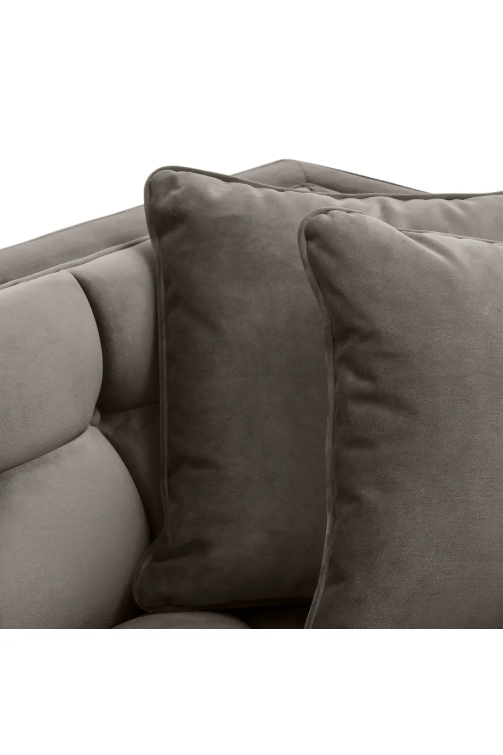 Gray Velvet Tufted Sofa | Eichholtz Sienna