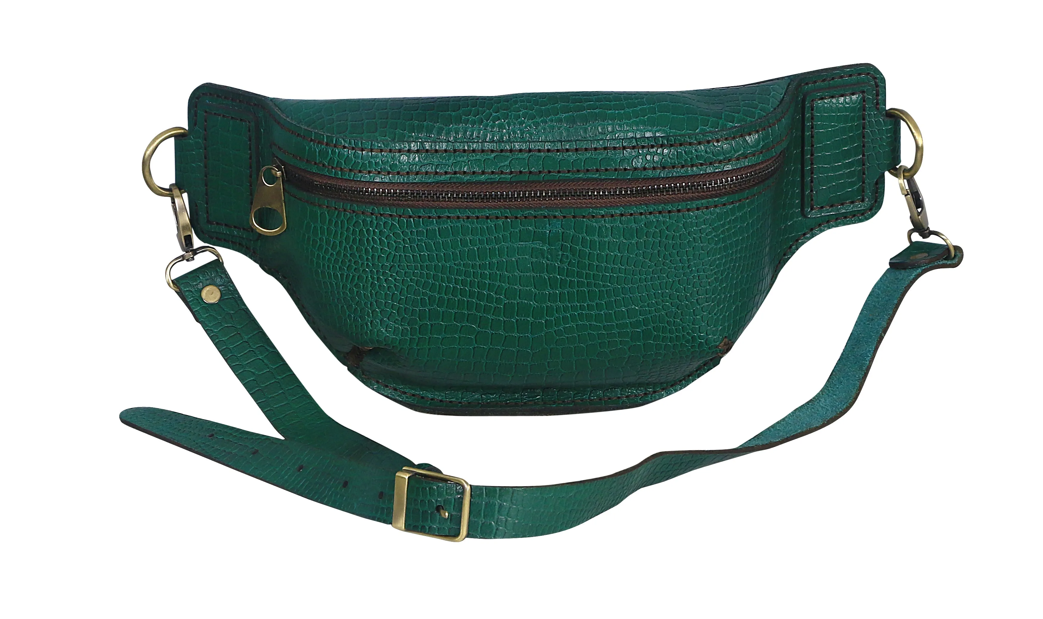 Green casual waist-bag