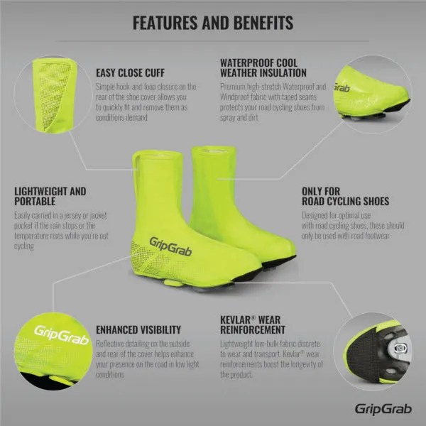 GRIPGRAB - Ride Waterproof Shoe Cover Hi Vis