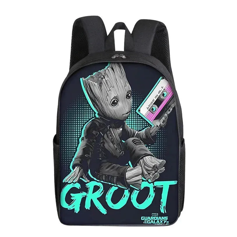 Groot Marvel Cartoon Backpack - Stylish School Bag for Students, Perfect Gift for Kids and Adults