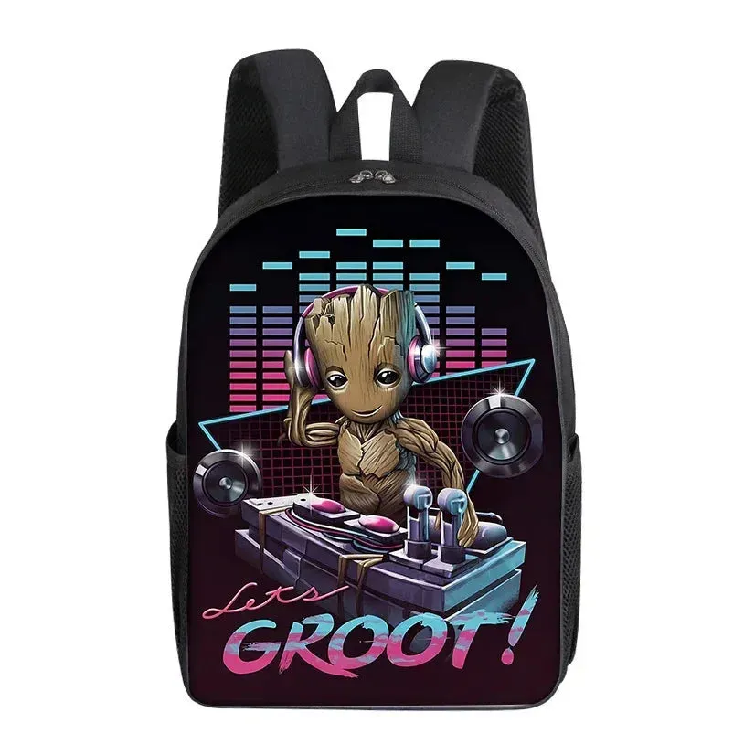 Groot Marvel Cartoon Backpack - Stylish School Bag for Students, Perfect Gift for Kids and Adults