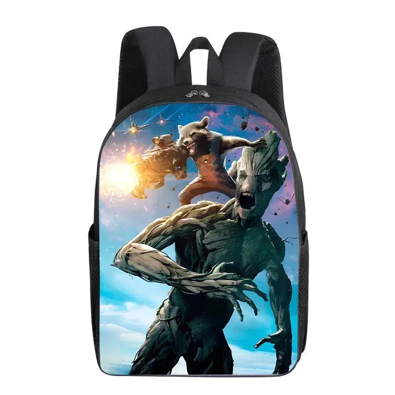 Groot Marvel Cartoon Backpack - Stylish School Bag for Students, Perfect Gift for Kids and Adults