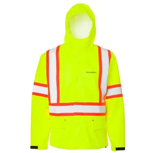 Grundéns Men's Neptune CSA Class 2 Hi-Vis Waterproof Hooded Commercial Fishing Jacket