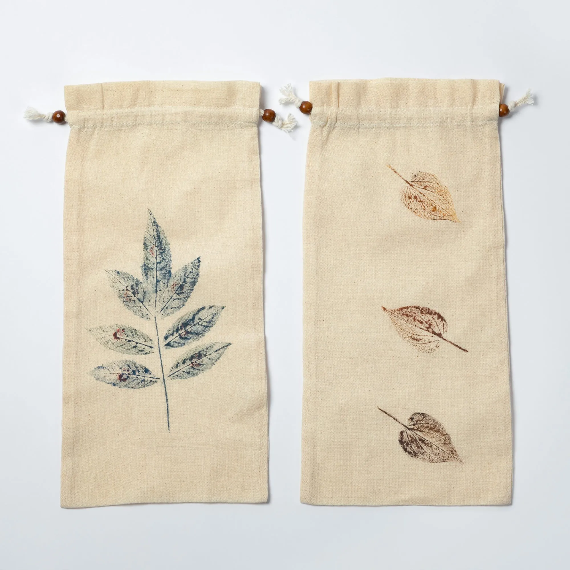 Handmade Cotton Wine Bag - Set of 2