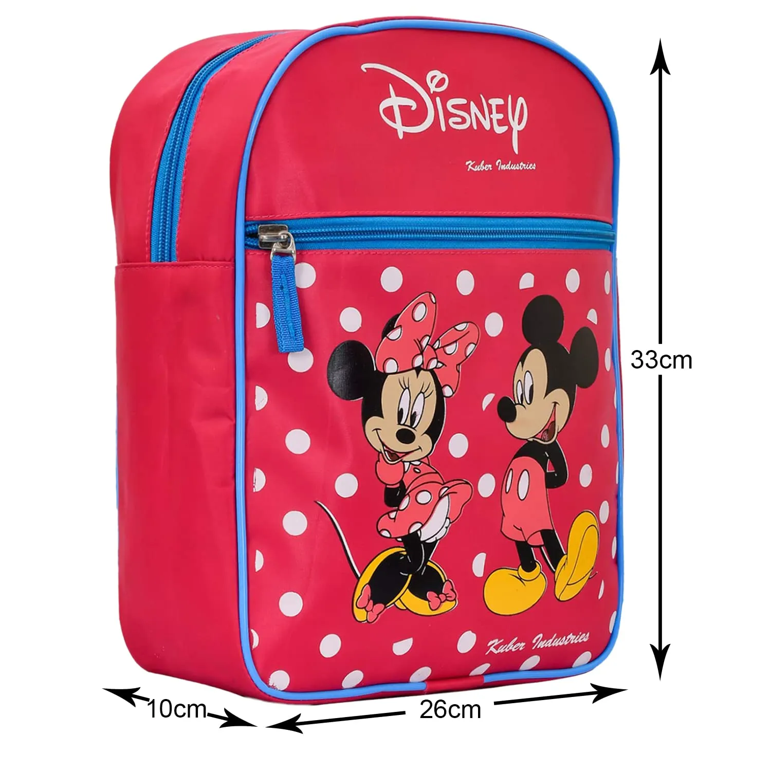 Heart Home Disney Minnie & Mickey Printed Rexien Lightweight, Portable School Bag, Backpack, Bookbag For Kids (Pink)