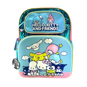 Hello Kitty and Friends 3D 16 Inch Kids Backpack with Sequins