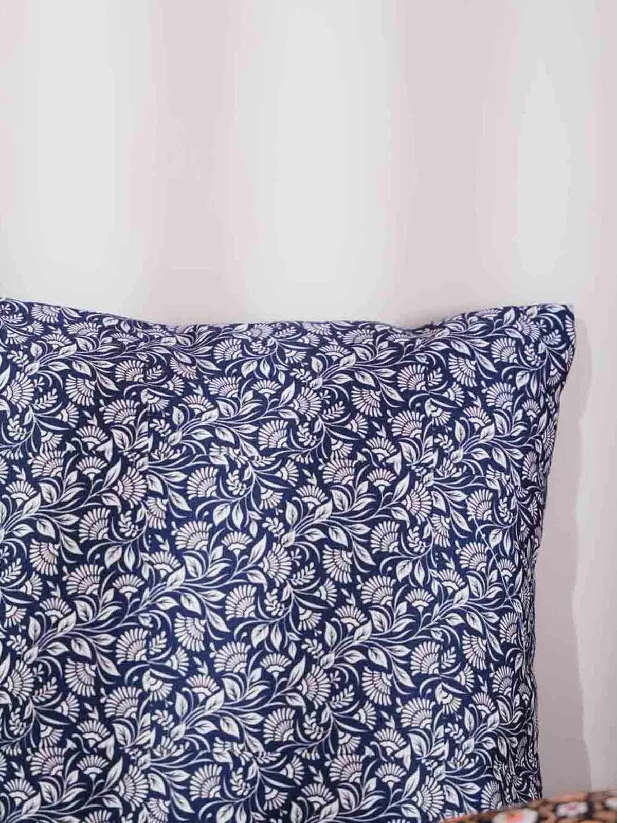 Indigo Meadows Floral Cushion Cover