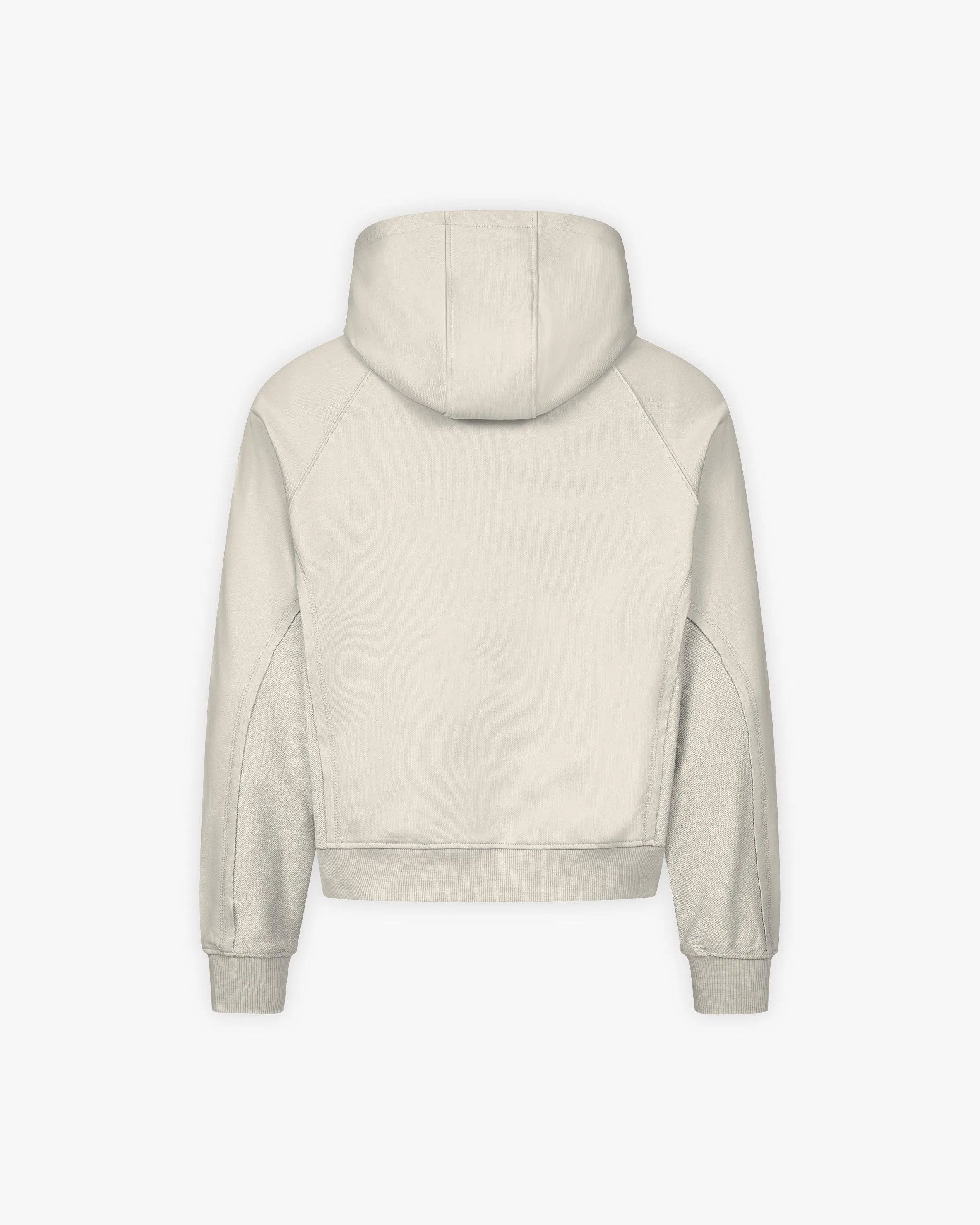 INSIDE OUT ZIP HOODIE BEIGE