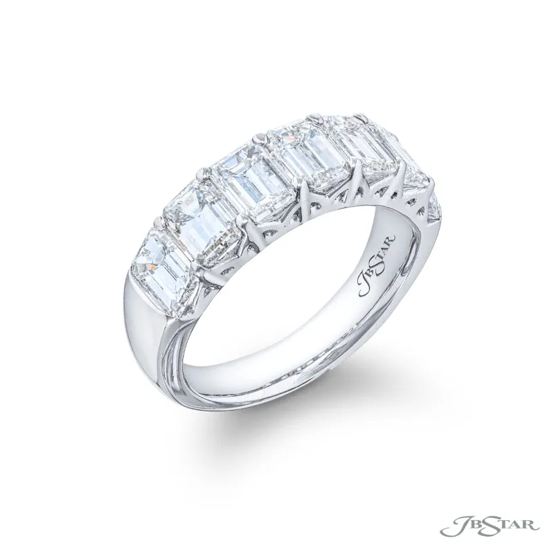 JB Star Prong-Set Emerald Diamond Wedding Band