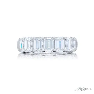 JB Star Prong-Set Emerald Diamond Wedding Band