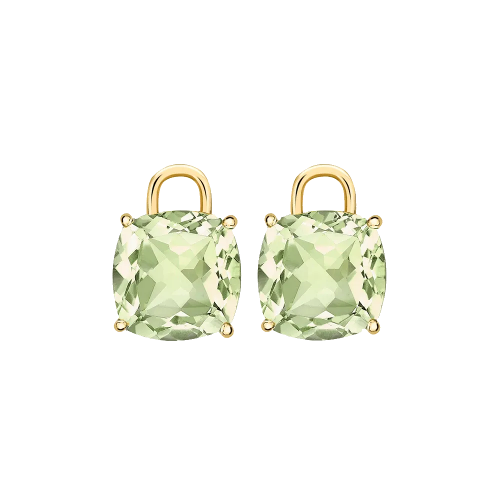 Kiki McDonough Cushion Green Amethyst Detachable Drops