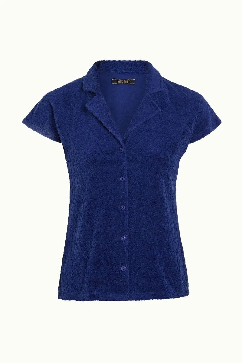 King Louie Dani blouse wilma terry dazzling blue