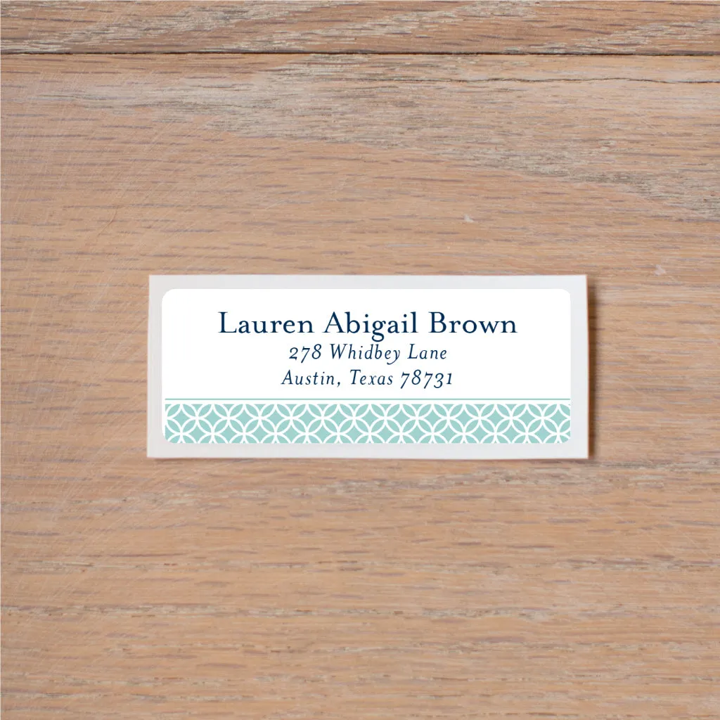 Lattice Monogram Return (Home) Address Labels