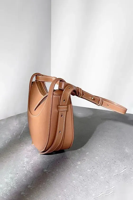 Leather Saddle Shoulder Bag