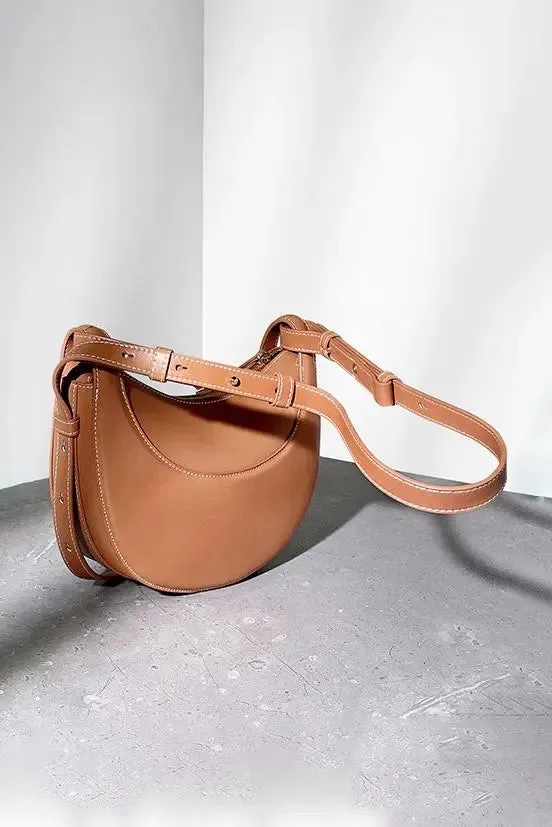 Leather Saddle Shoulder Bag