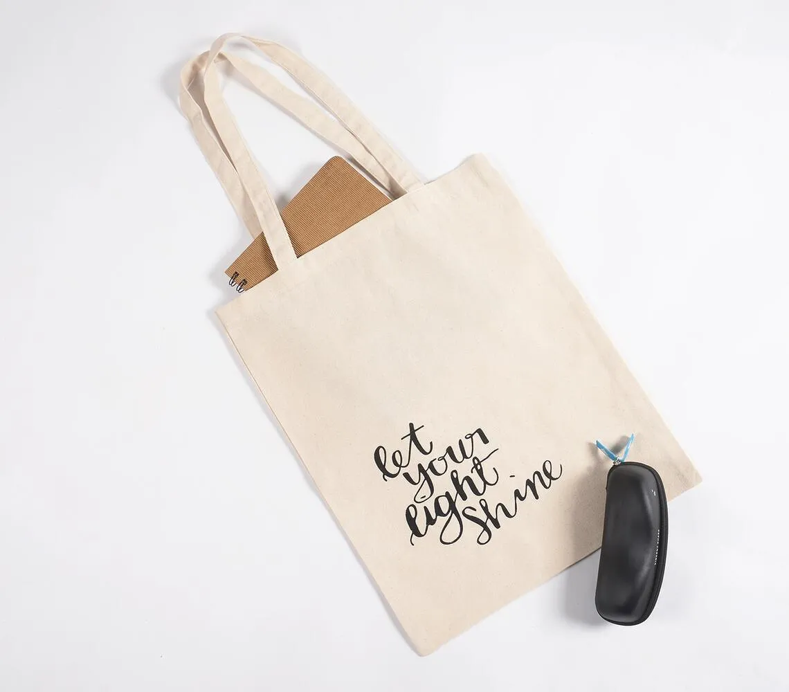 Let your light shine' Canvas Tote bag