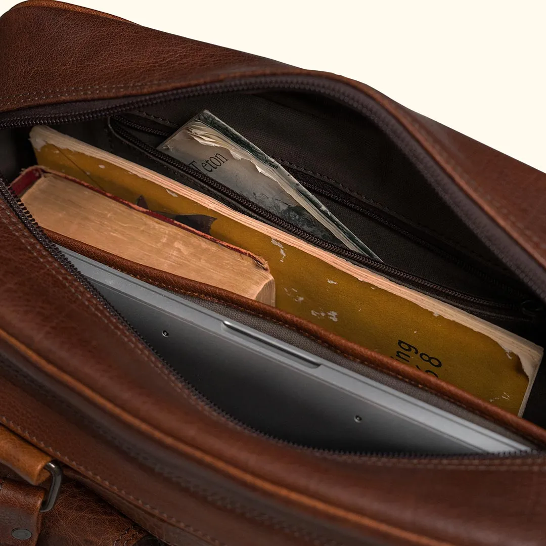 Limited Edition Roosevelt Buffalo Leather Pilot Bag | Buffalo Grain