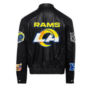 LOS ANGELES RAMS FULL LEATHER JACKET Black