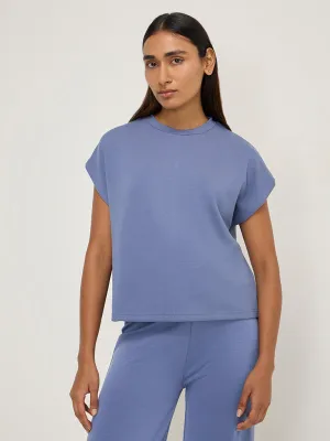 LOV Blue Solid T-Shirt