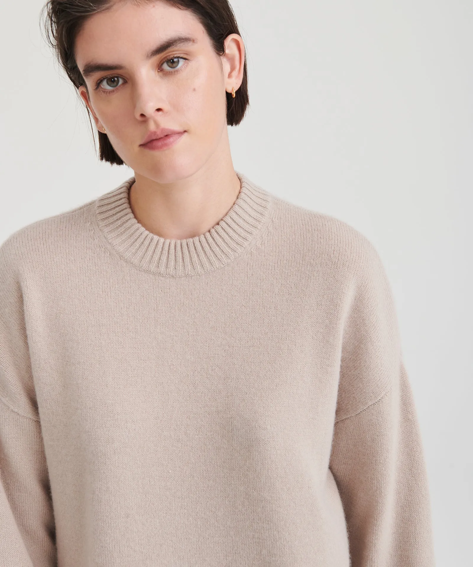 Luxe Cashmere Oversized Crewneck Sweater