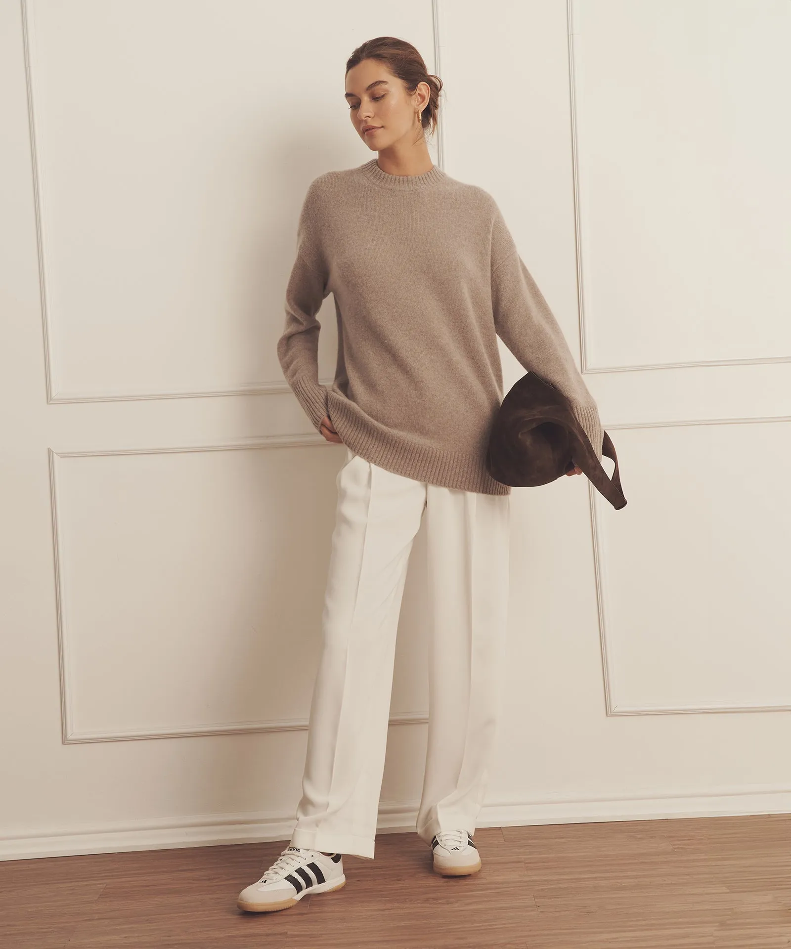 Luxe Cashmere Oversized Crewneck Sweater