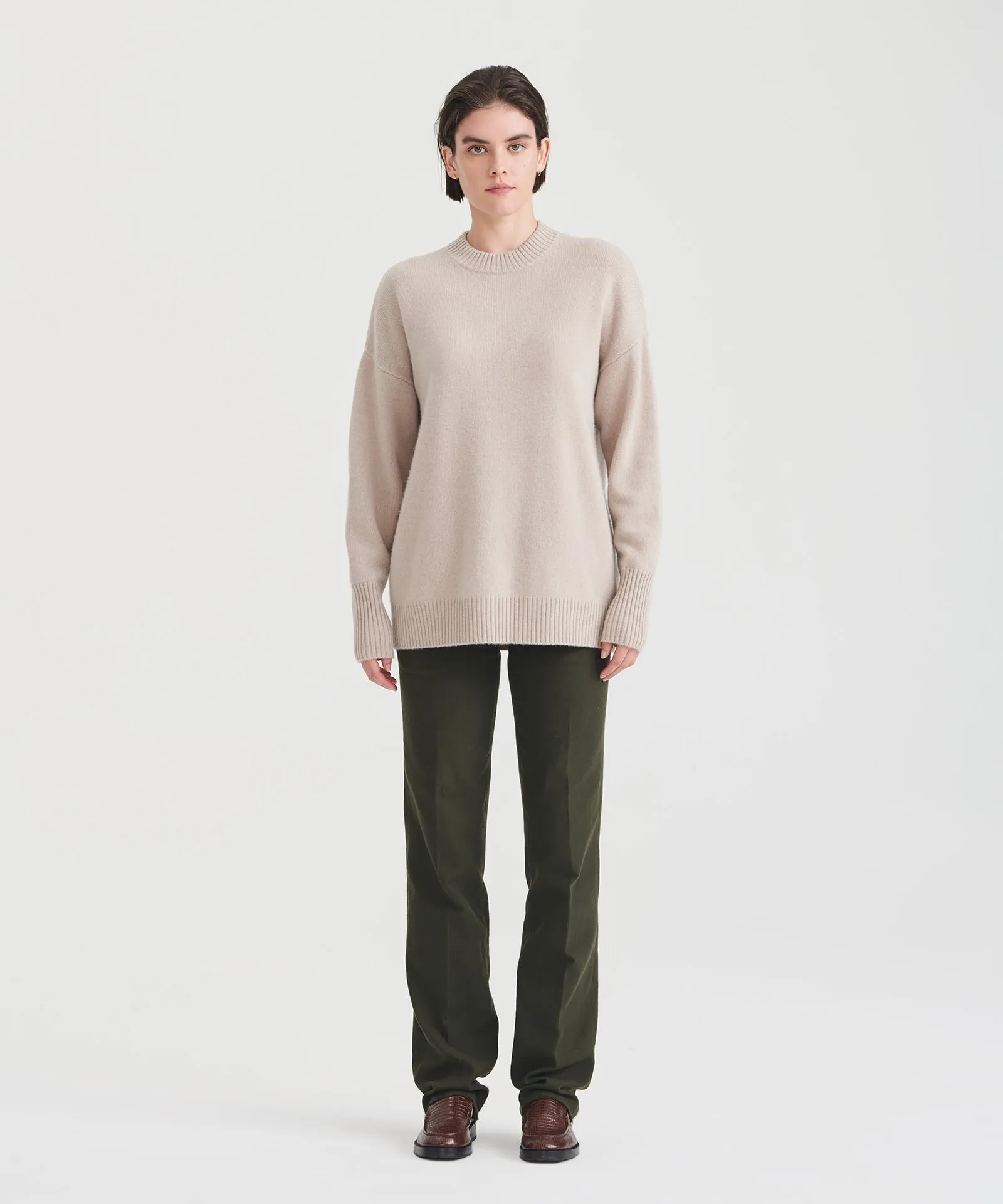 Luxe Cashmere Oversized Crewneck Sweater