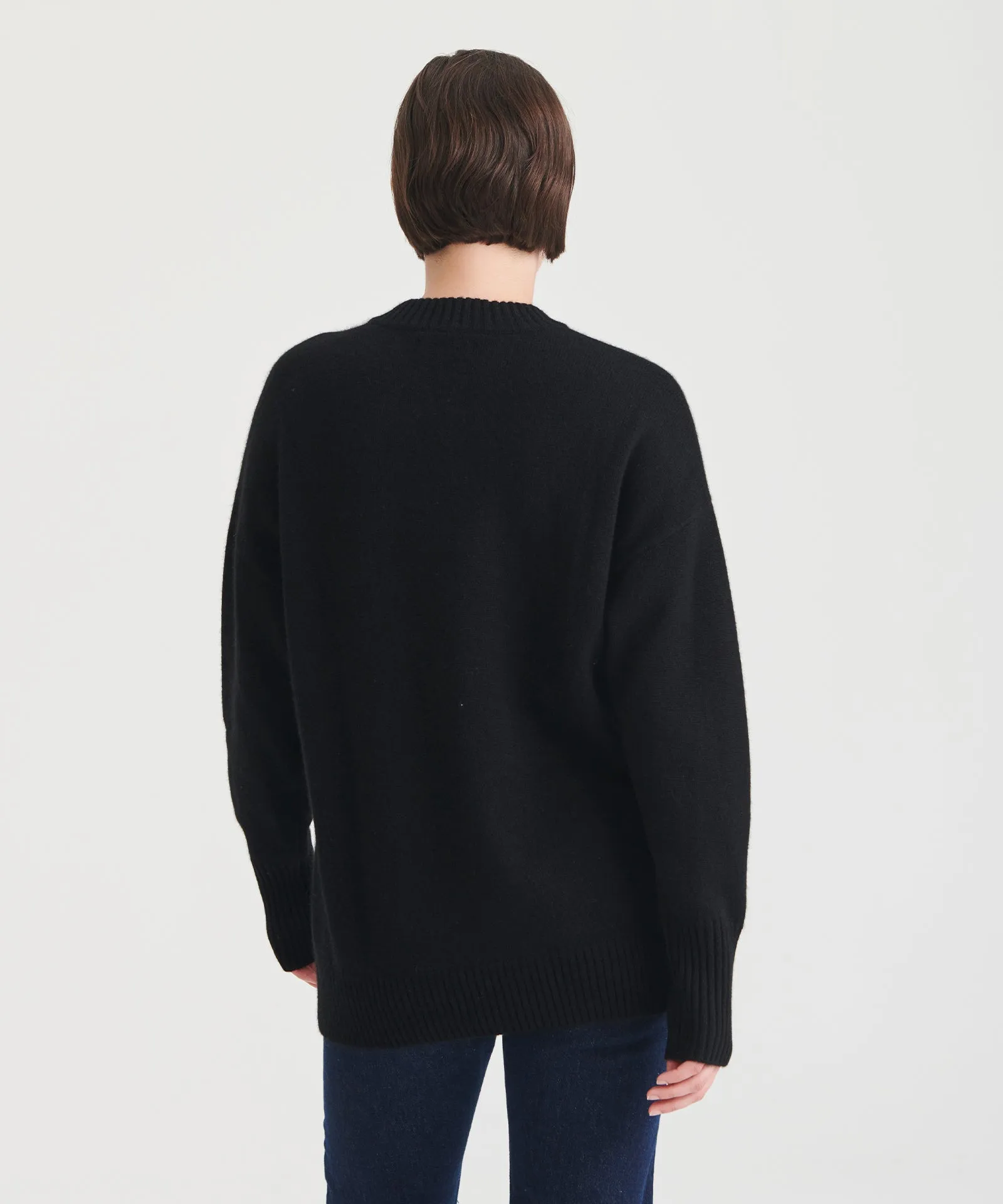 Luxe Cashmere Oversized Crewneck Sweater