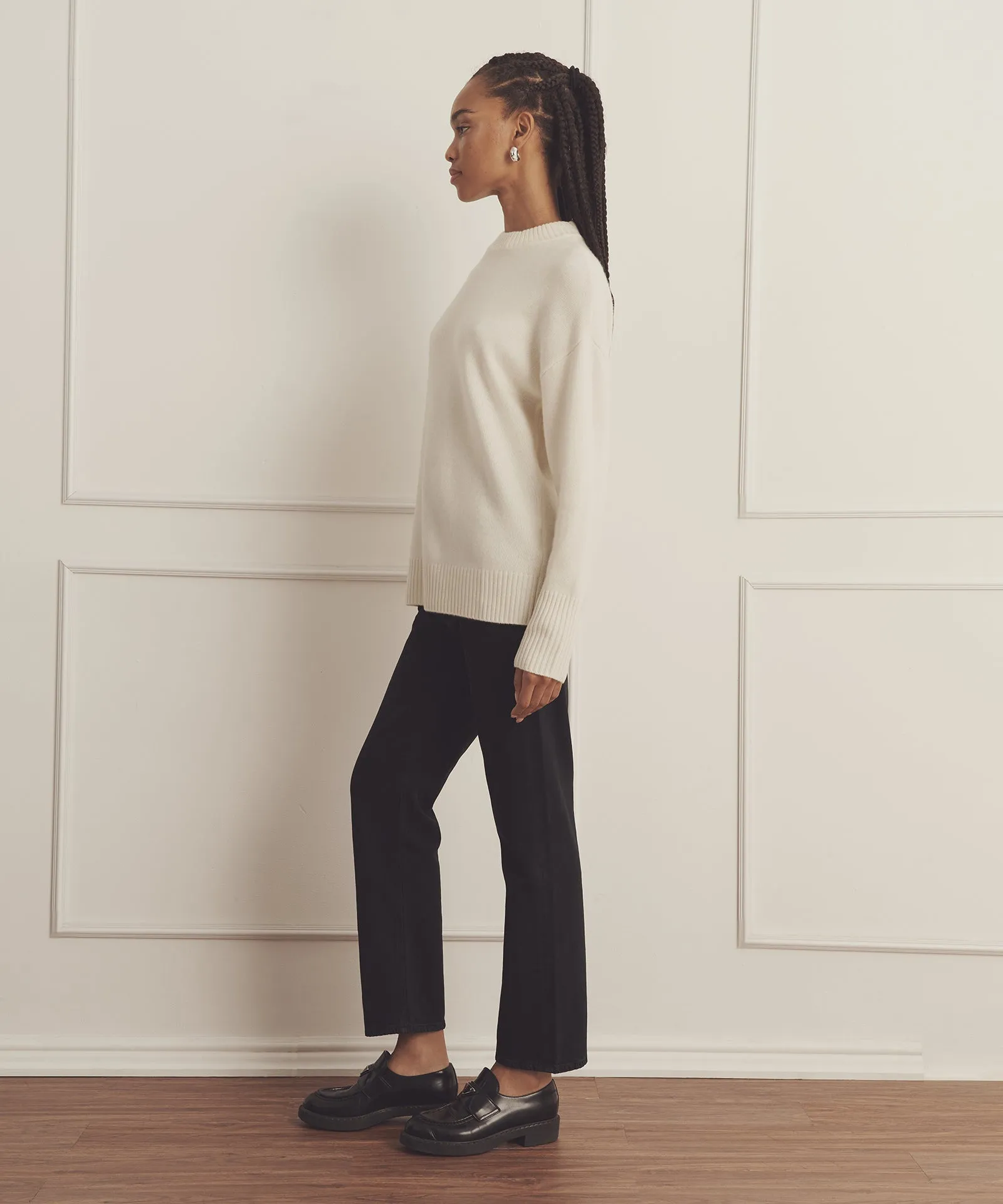 Luxe Cashmere Oversized Crewneck Sweater