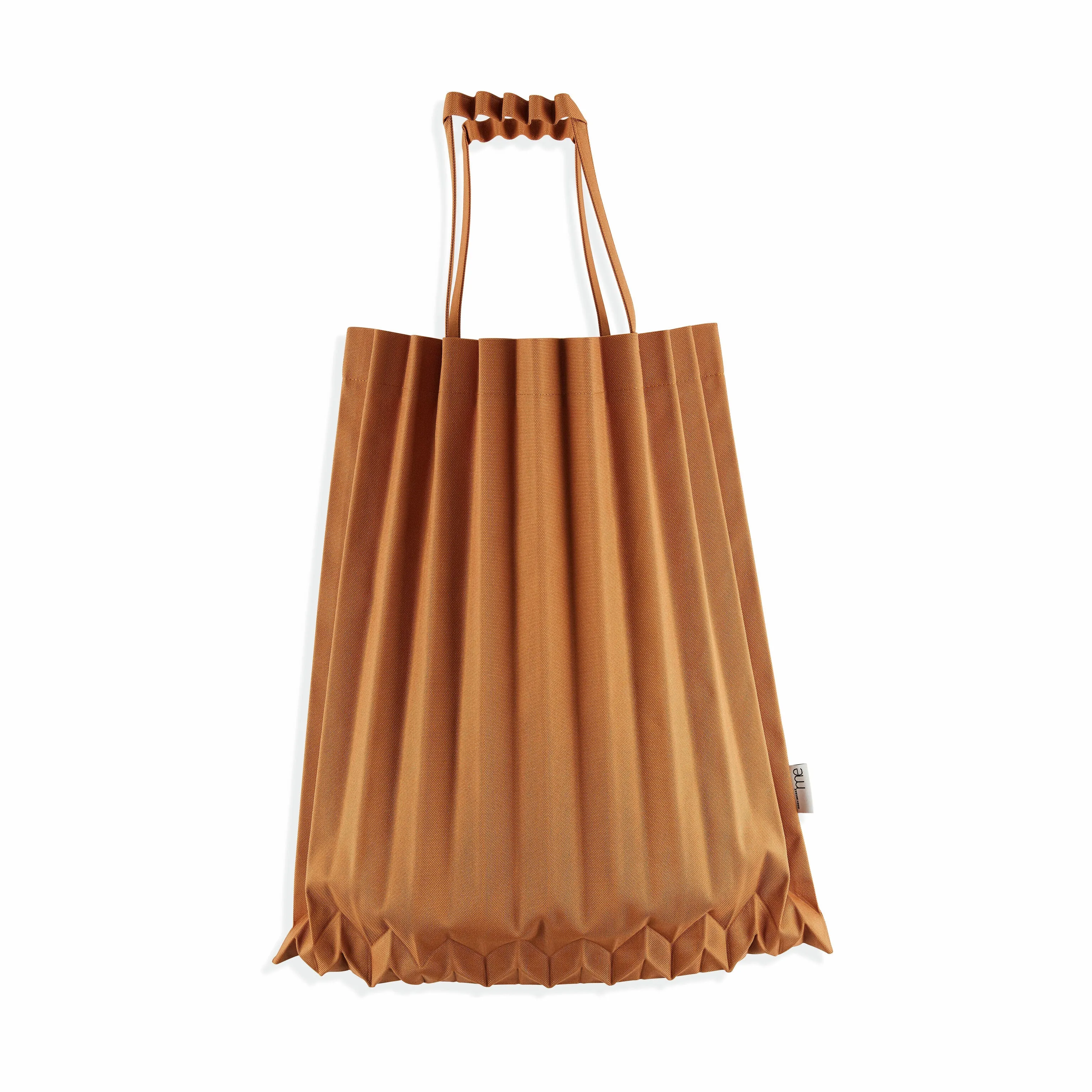 me ISSEY MIYAKE Recycled Polyester Trunk Pleats Bag - Caramel