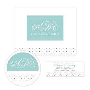 Monogram Block Stationery Set - Small