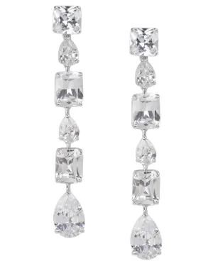 Multi Shape CZ Drop Earrings