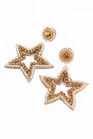 My Doris Gold & Silver Star Beaded Drops