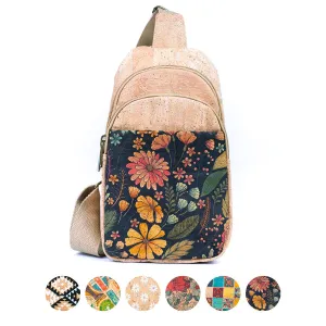 Natural Women's Three-Compartment Sling Bag BAG-2296