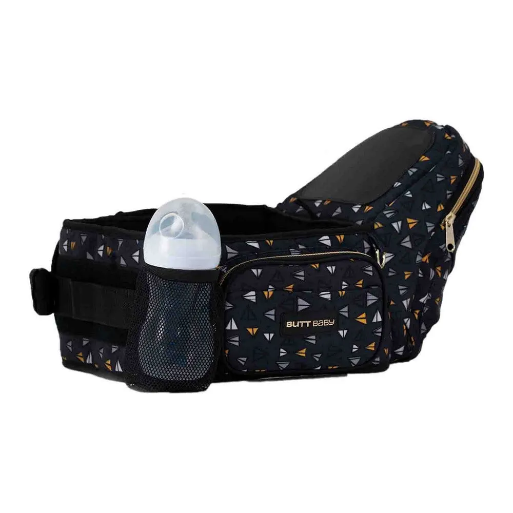 Navy Airplane Printed Baby Carrier With Hip Seat