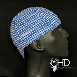 Navy Blue Houndstooth Welding Cap