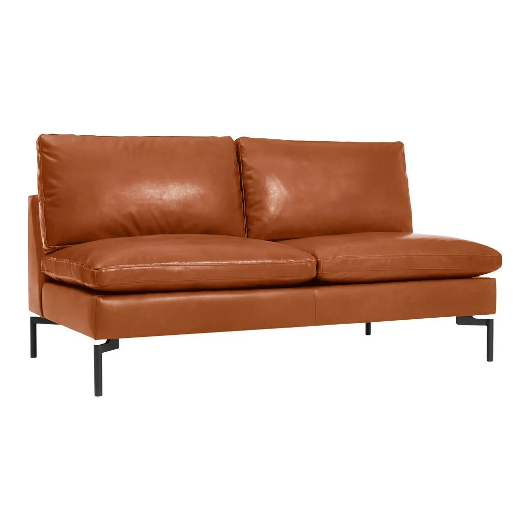 New Standard Armless Leather Sofa