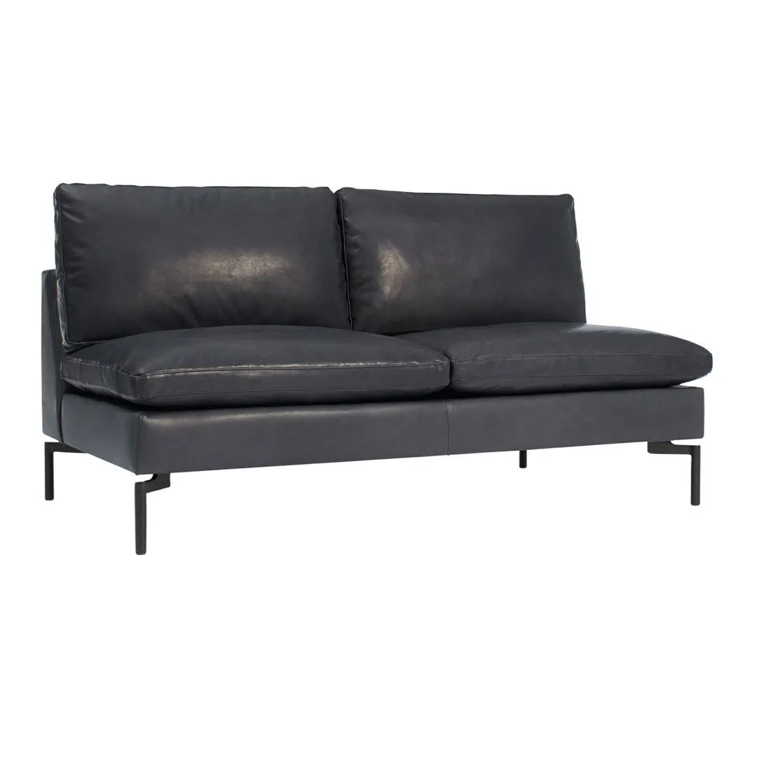 New Standard Armless Leather Sofa