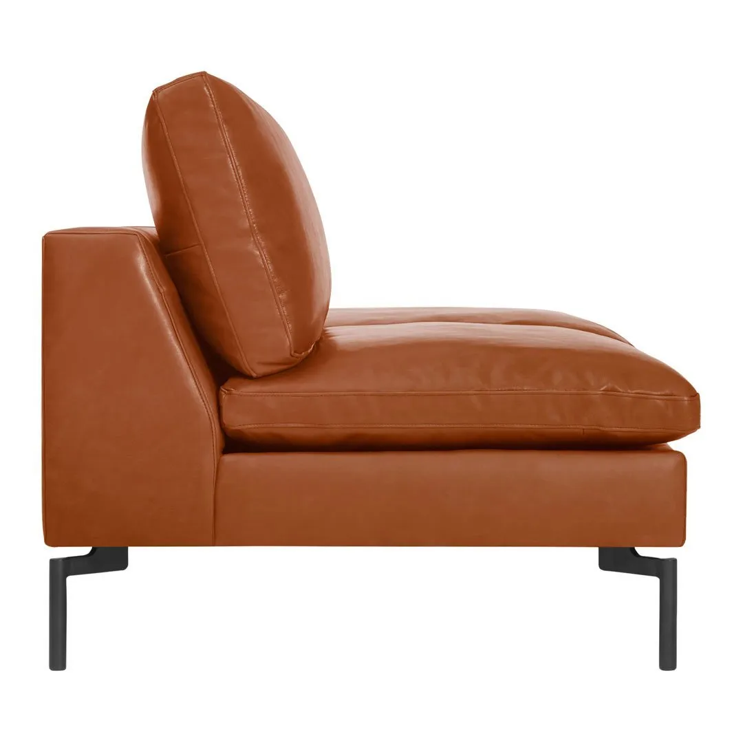 New Standard Armless Leather Sofa