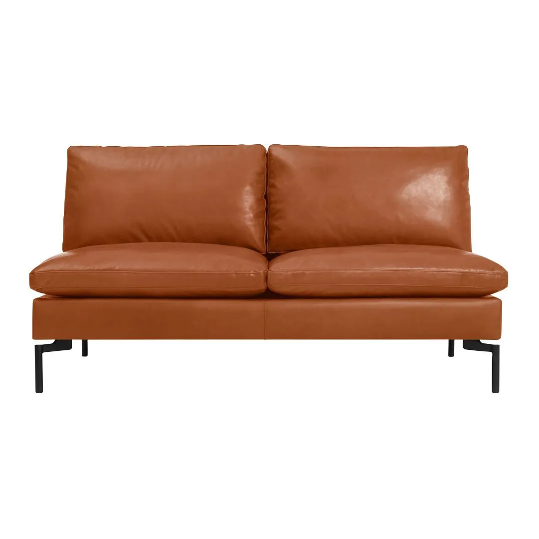 New Standard Armless Leather Sofa