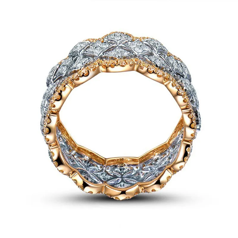 Palace Style Dazzling Star Lace Honeycomb Ring(MAC194)