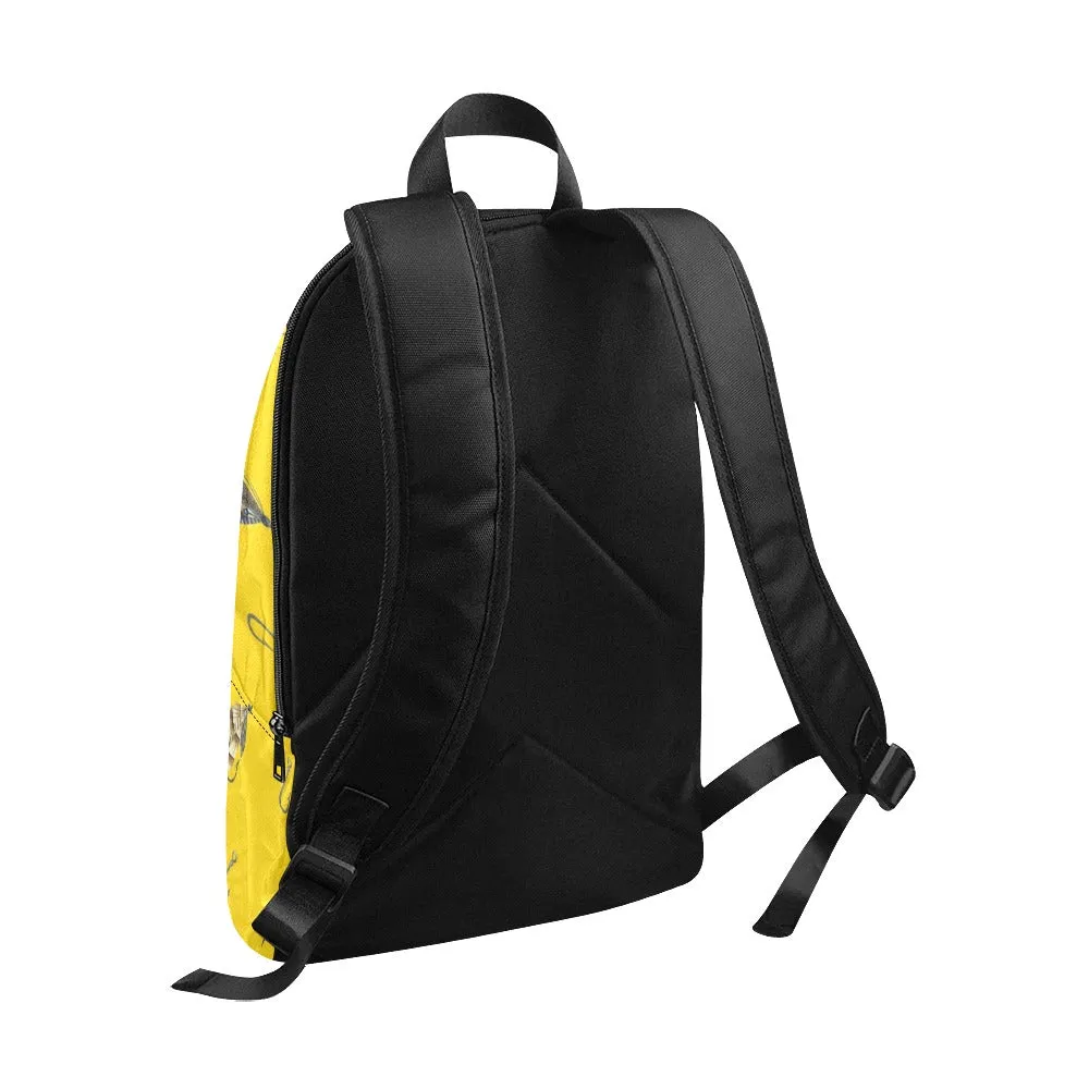 Parker Yellow Fabric Backpack - Durable, Lightweight & Stylish for Him