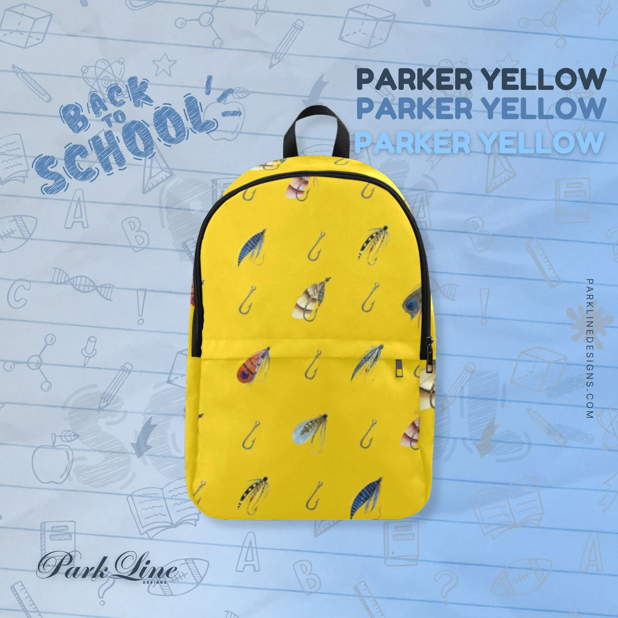 Parker Yellow Fabric Backpack - Durable, Lightweight & Stylish for Him