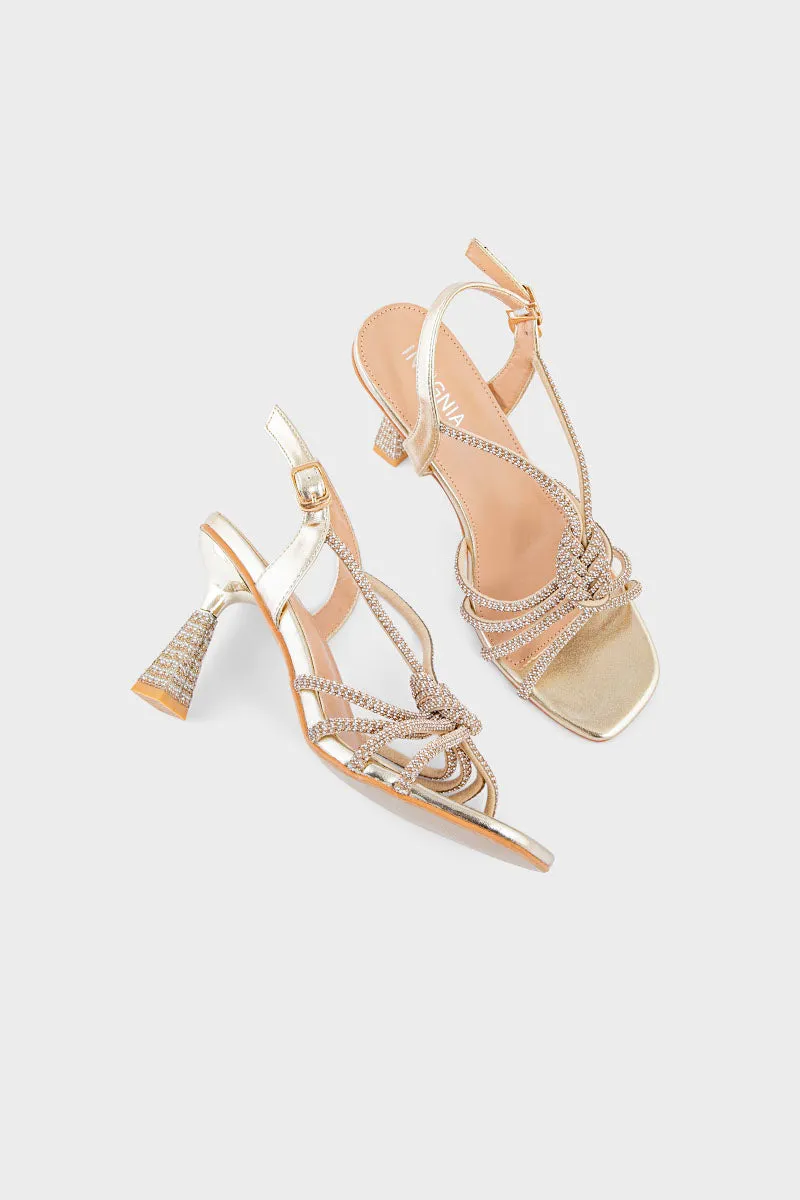 Party Wear Sandal IP2016-Golden