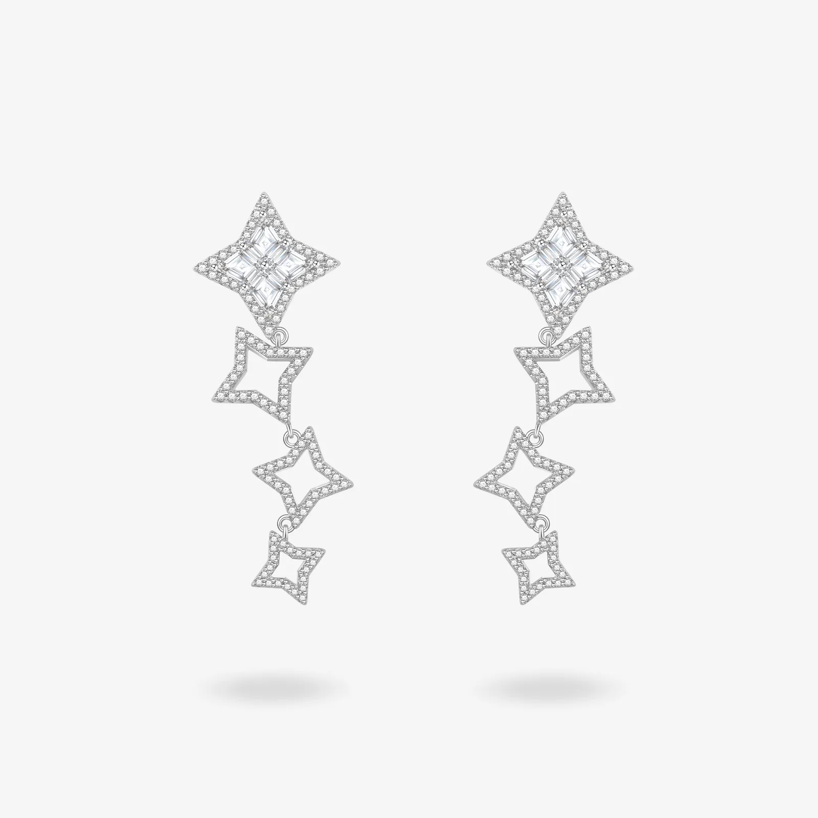 "Starlit Melody" Sterling Silver Drop Earrings