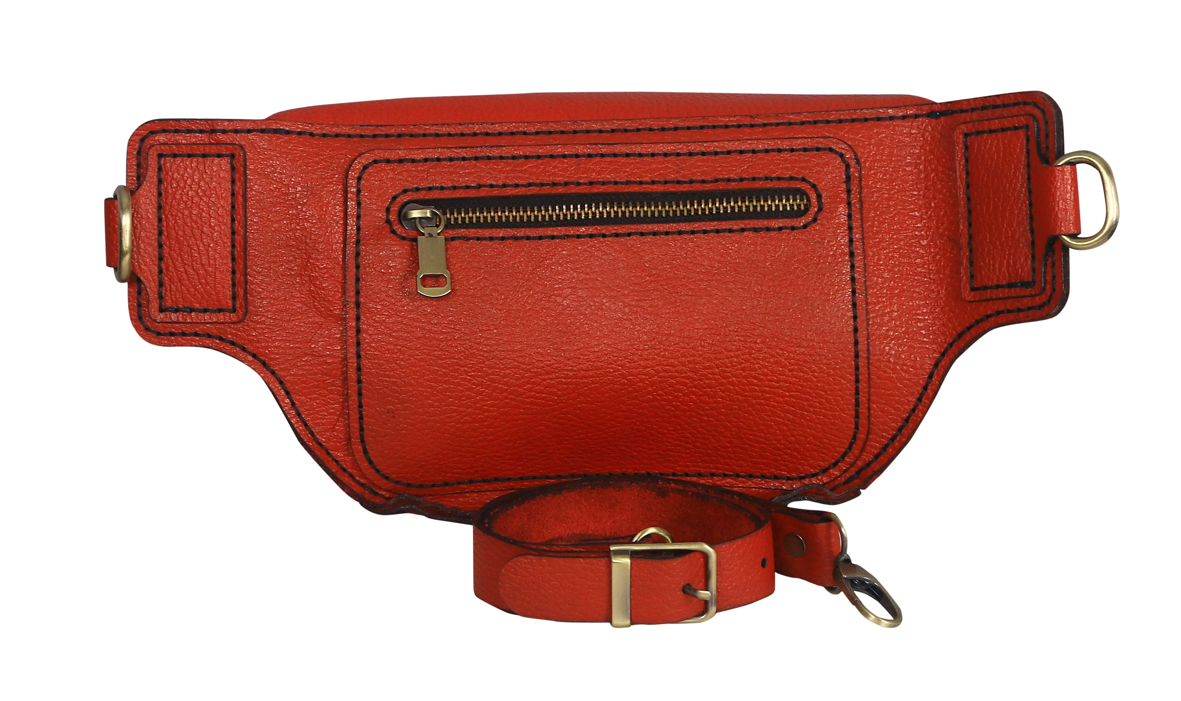 Red casual waist-bag