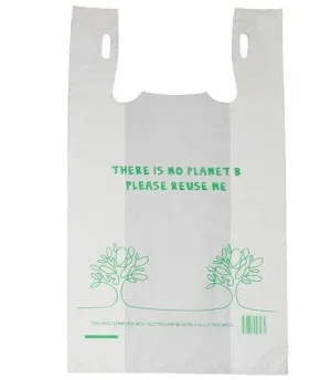 Reusable Recyclable Plastic Shopping Bags Singlet Eco Friendly Grocery Carry Bag