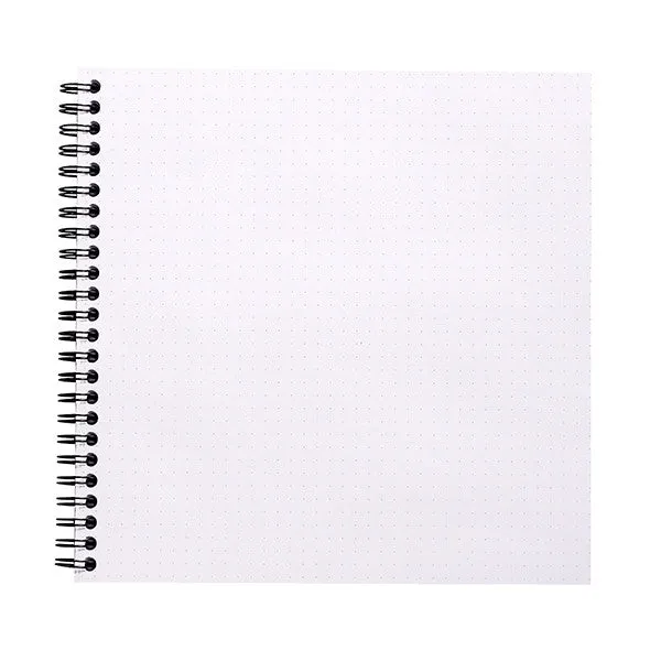 Rhodia Classic Wirebound Reverse Book (210x210) Black Dotted