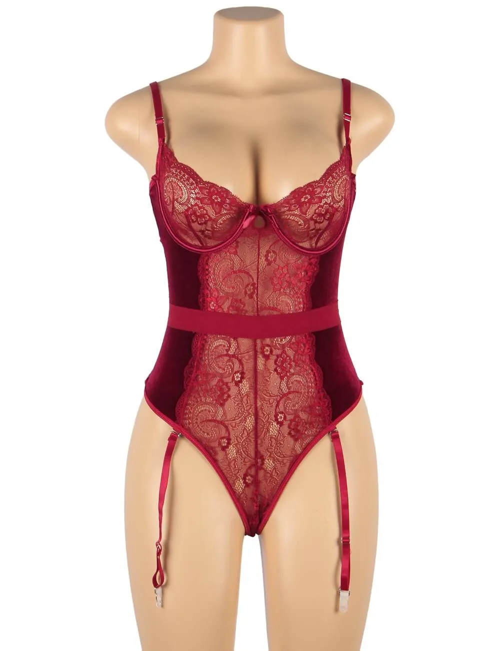 Ruby Velvet Vixen Bodysuit