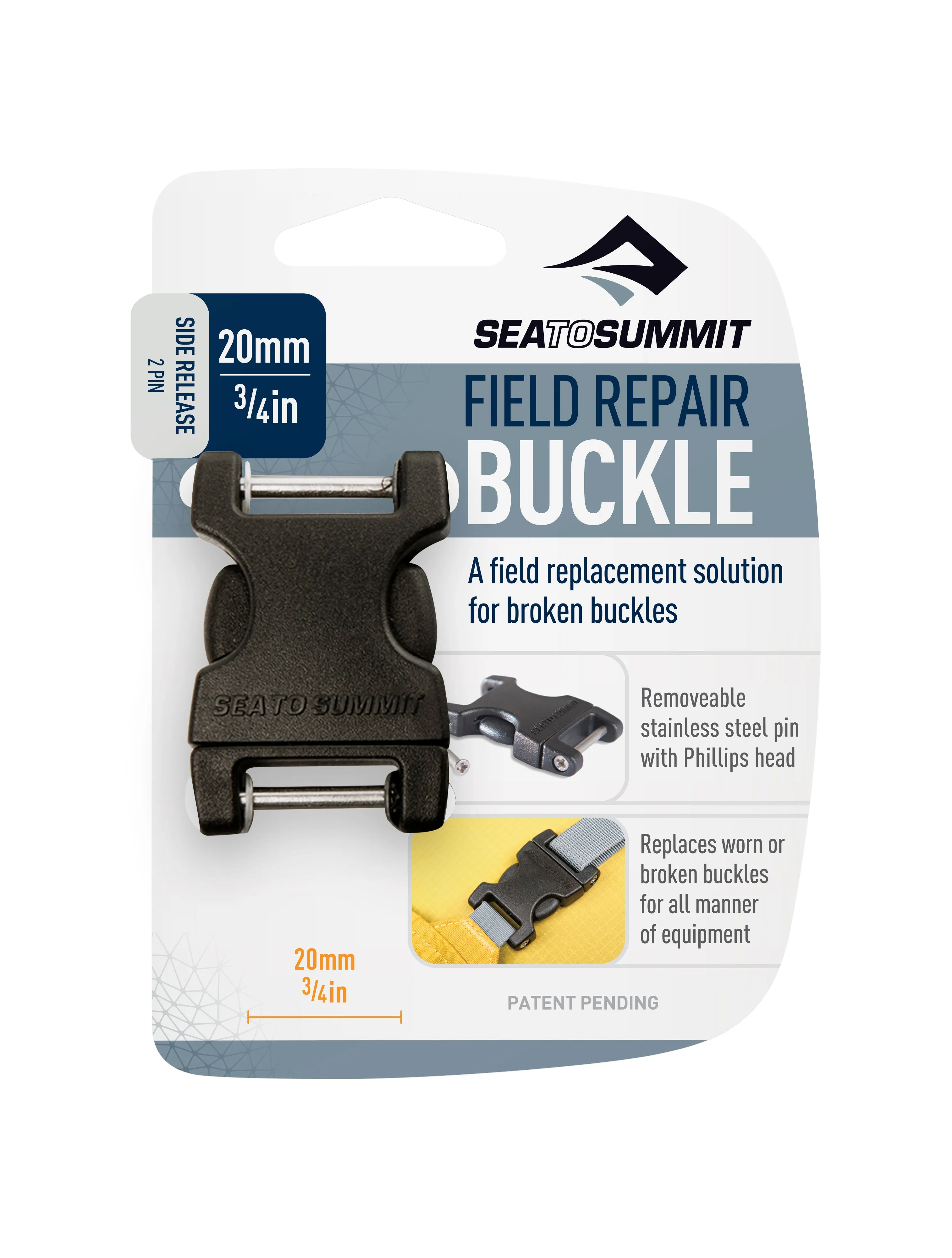 Sea to Summit | Side Release 2-Pin Field Repair Buckle